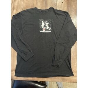 Vans Off The Wall Skunked Since 1966 Long Sleeve Mens T Shirt Black Size XXL
